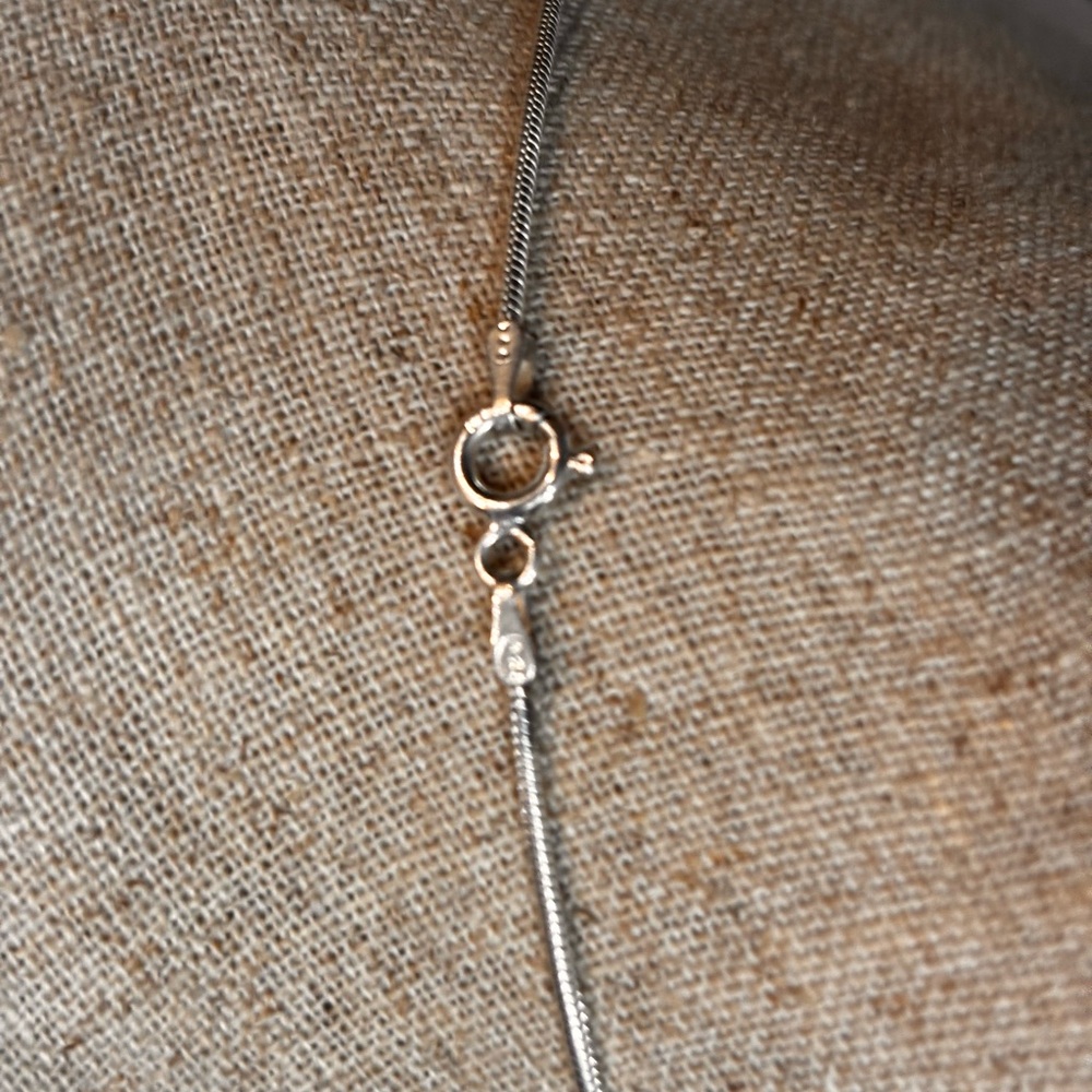 Sleek Sterling Silver Snake Chain Necklace - Picture 7 of 12